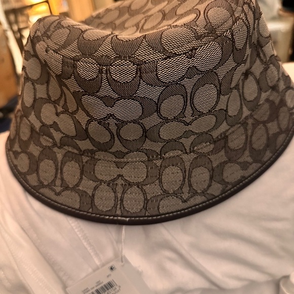 Coach Gray Patterned Bucket Hat - Picture 1 of 3